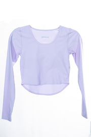 Angel ECONYL Scoop Neck Long Sleeve Cropped Swim Top